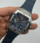 Hublot Spirit Of Big Bang 42mm, Aço Mostrador Azul Esqueleto