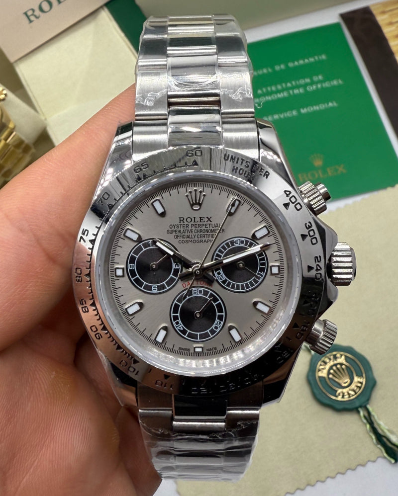 Rolex Daytona 40mm Aço, Mostrador Cinza