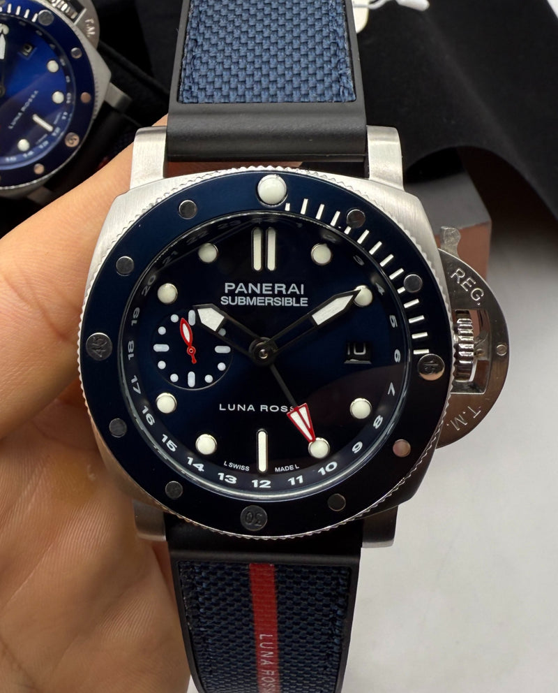 Panerai Luminor Submersible 44mm Aço LUNA ROSSA, Puls. Nylon
