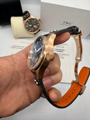 IWC PORTUGIESER YACTH CLUB TURBILHÃO - 44mm - Aço Most. Azul Puls Couro