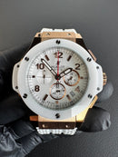 Hublot Big Bang 44mm Aço Rosê, Alpine Ceramic Pulseira Borracha