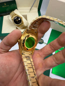 Rolex Day-Date Presidente Diamond 36mm Dourado Mostrador Verde