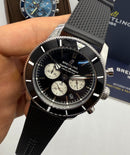 Breitling Superocean Crono Aço 44mm Pulseira Borracha