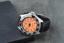 Tag Heuer F1 43mm Aço Mostrador Laranja Luneta Preta Pulseira Borracha