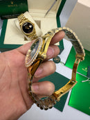 Rolex Day-Date Presidente Diamond 40mm Dourado Mostrador