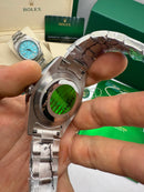 Rolex Oyster Perpetual 36mm/41mm Aço Mostrador Azul