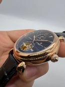 Vacheron Constantin Fases da Lua Turbilhão Aço/Rose 42mm, Mostrador Preto