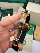 Rolex Daytona 40mm Dourado Mostrador Dourado Luneta Preta