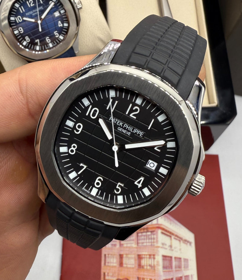 Patek Philippe Aquanaut 41mm Aço Mostrador Preto