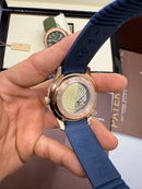 Patek Philippe Aquanaut 41mm Aço/Rose Mostrador Verde