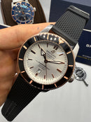 Breitling Superocean Aço 44mm Pulseira Borracha