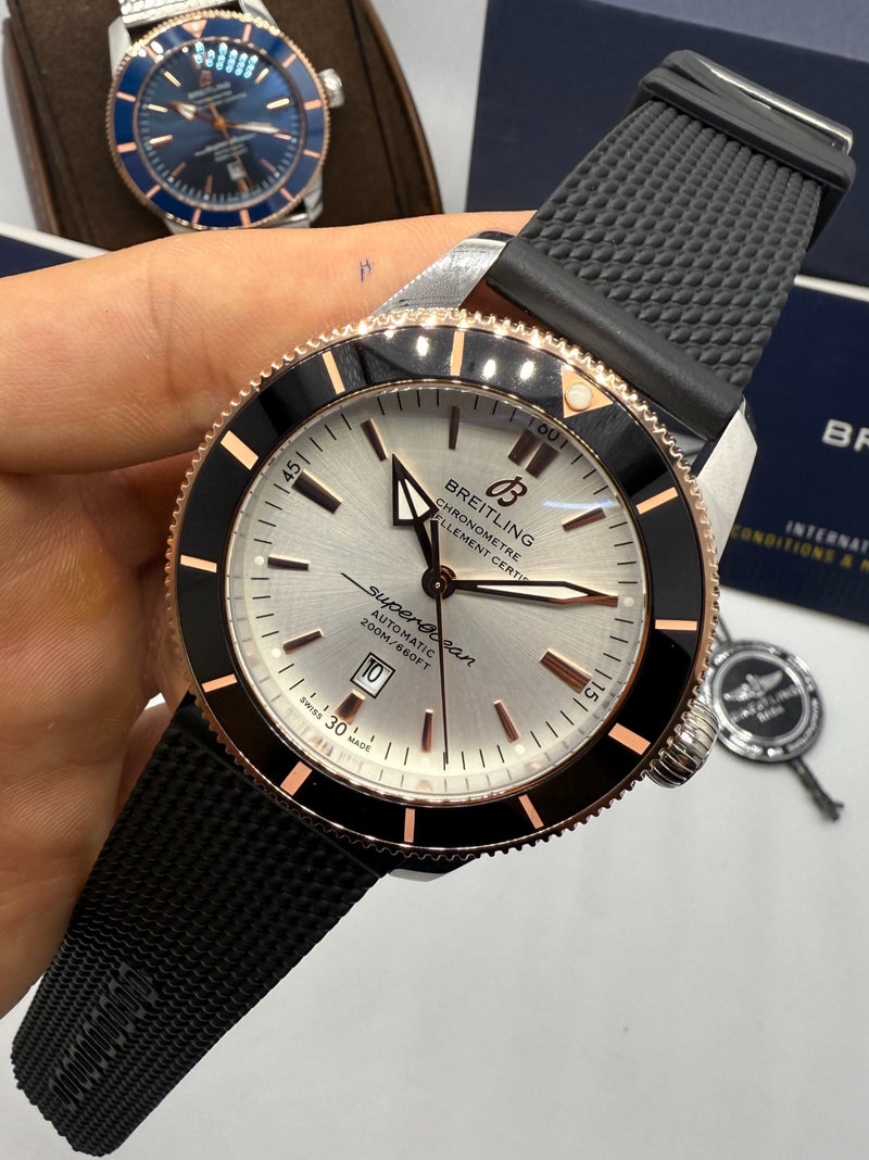 Breitling Superocean Aço 44mm Pulseira Borracha