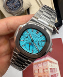 Patek Philippe Nautilus Fases da Lua 39mm, Aço, Mostrador TIFFANY