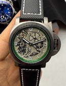 Panerai Edição Limitada Lo Scienziato Aço 47mm - Bezel OxCarbon