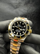 Rolex Submariner Date 41mm Aço/Dourado Mostrador Preto Luneta Preta