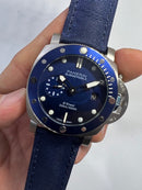 Panerai Luminor Submersible 44mm Aço Mostrador Azul, Puls. Nylon