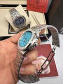 Patek Philippe Nautilus Fases da Lua 39mm, Aço, Mostrador TIFFANY