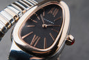 Bvlgari Serpenti Tubogas 01 Volta 35mm Aço/Rosé Mostrador Preto