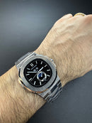 Patek Philippe Nautilus 39mm, Mostrador Preto, Pulseira Aço