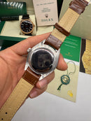 Rolex Cellini Aço 39mm, Pulseira Couro