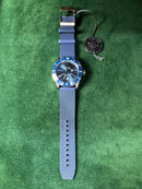 Breitling Superocean Aço 44mm Mostrador Azul Bisel Azul Pulseira Borracha Azul