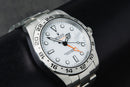 Rolex Explorer II 42mm Aço Mostrador Branco Luneta Aço Pulseira Oyster