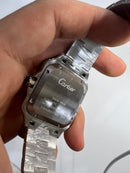 Cartier Santos 40mm - Aço Mostrador Verde - Pulseira Aço