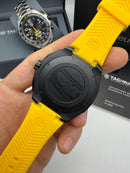 TAG Heuer Formula 1 Chronograph x Senna 44mm - Aço PVD - Pulseira Borracha