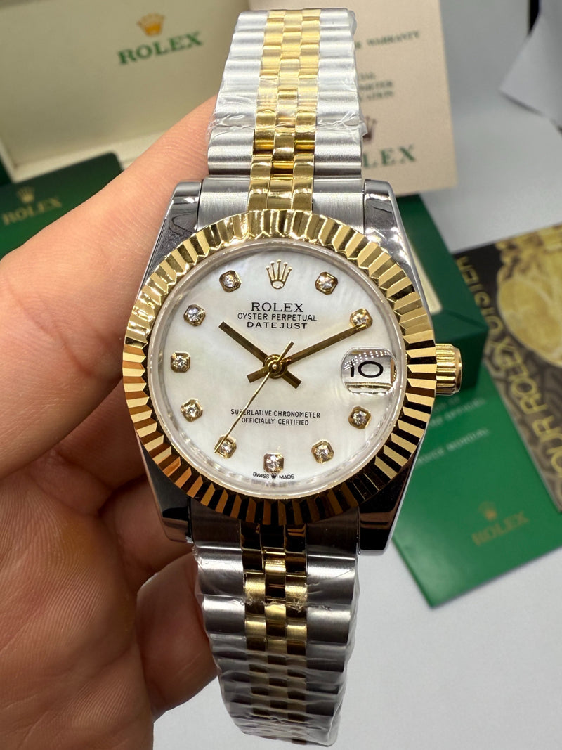 Rolex Date-Just 31mm Aço/Dourado Pulseira Jubilee