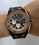 Audemars Piguet Royal Oak Offshore 44mm Mostrador Preto Bezel Aço