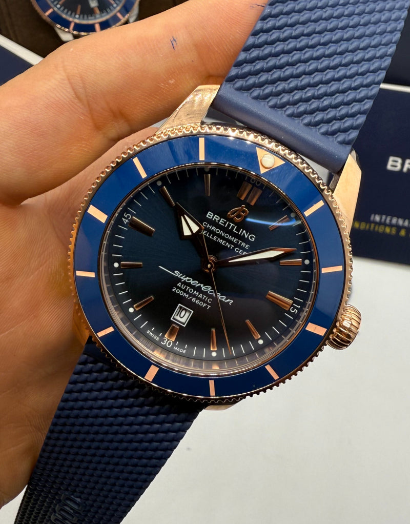 Breitling Superocean Aço 44mm Pulseira Borracha