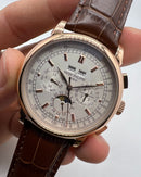 Patek Phillippe Fases da Lua 42mm Aço Pulseira Couro