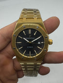 Audemars Piguet Royal Oak 39mm Aço Dourado, Mostrador Preto