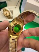 Rolex Day-Date Presidente 40mm Dourado Mostrador Prata