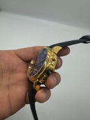 Patek Phillippe Turbilhão 42mm Aço/Dourado, Pulseira Couro