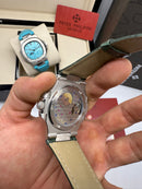 Patek Philippe Nautilus Fases da Lua 40mm, Aço, Mostrador Verde
