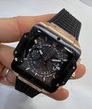 Hublot Square Bang Aço/Rose 44mm, Mostrador Cinza Esqueleto