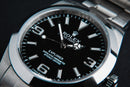 Rolex Explorer 40mm/36mm Aço Mostrador Preto Luneta Lisa