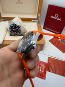 Omega Seamaster Co-Axial 40mm Mostrador Preto - Puls. Borracha