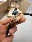Bvlgari Aluminium Crono 41mm - Aço/Rose - Mostrador Branco