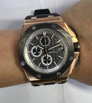 Audemars Piguet Royal Oak Offshore 44mm Mostrador Preto Bezel Aço
