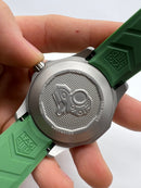 Tag Heuer Aquarecer 300, 43mm, Aço, Mostrador Verde, Pulseira Borracha