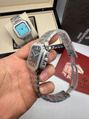 Patek Philippe Cubitus 40mm, Mostrador Preto, Pulseira Aço