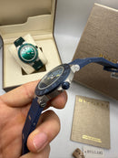 Bvlgari Alumium 41mm - Mostrador Azul Aluminio Pulseira Borracha