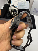 Panerai Luminor Marina 44 mm Aço/OxBlack Mostrador Preto