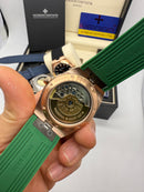 Vacheron Constantin Overseas Turbilhão Aço/Rose 40mm, Mostrador Verde