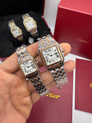 Cartier Panthère - Aço/Rose - 23mm/29mm - Mostrador Branco
