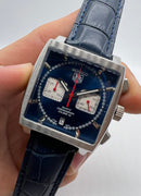 TAG Heuer Mônaco Cronógrafo, 39mm, Mostrador Azul