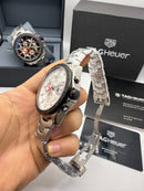TAG Heuer Carrera RedBull Aço 43mm Mostrador Branco - Puls. Aço