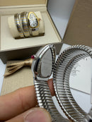 Bvlgari Serpenti Tubogas 02 Voltas 35mm Aço Mostrador Prata